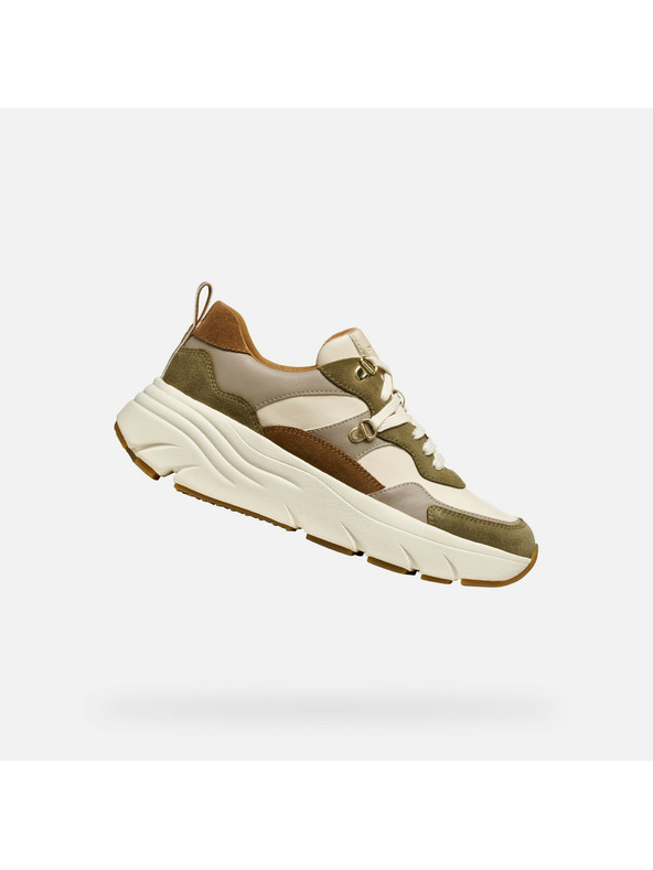 Geox Khaki ženski čevlji Geox Diamanta
