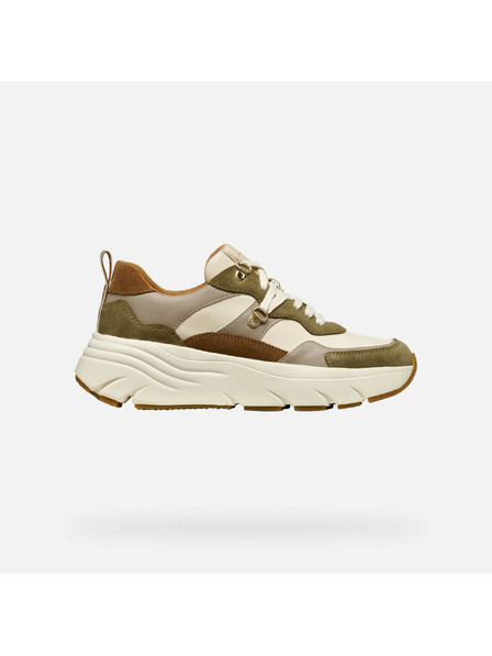 Geox Khaki ženski čevlji Geox Diamanta