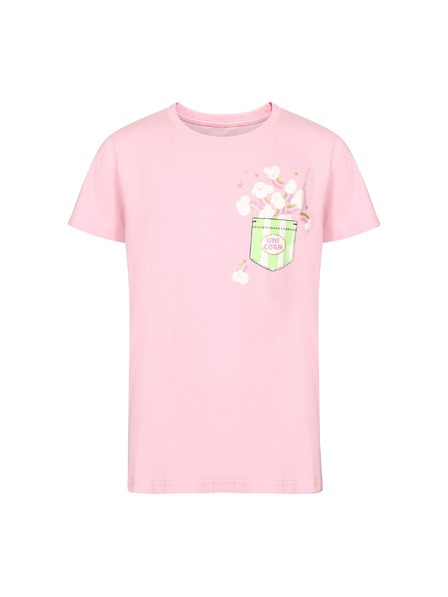 NAX Otroška bombažna majica nax NAX OMESO romance rose