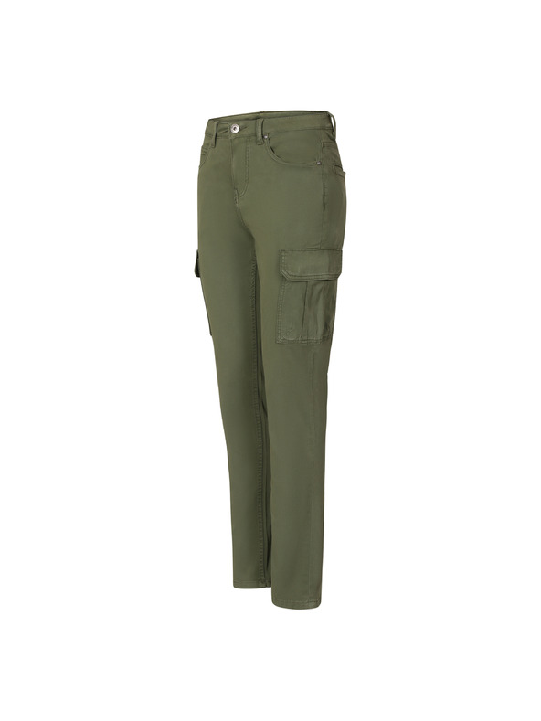 ALPINE PRO Ženske bombažne hlače z žepi ALPINE PRO KALLA rifle green