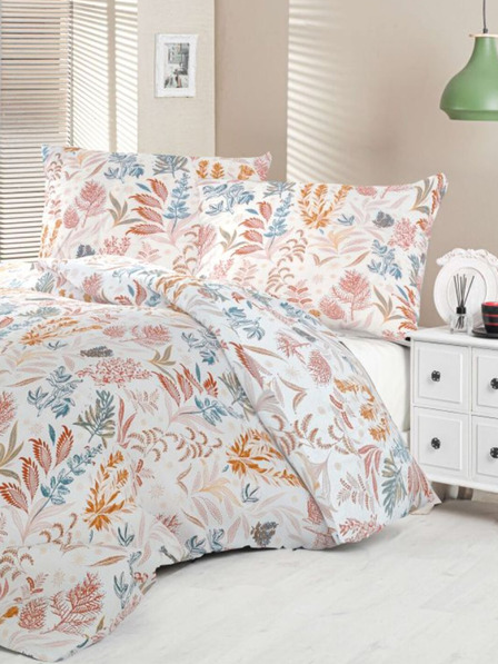 Kvalitex Satenasta francoska prevleka Luxury Collection 1+2, 240x200, 70x90cm Coral garden Kvalitex