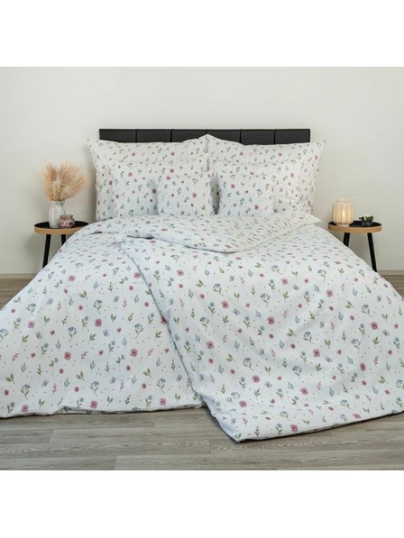 Kvalitex Klasično krepe posteljno perilo 140x200, 70x90cm Poletni travnik