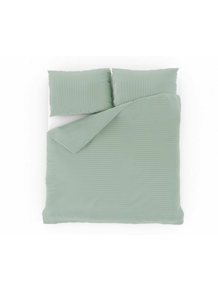 Kvalitex Francosko satasto podaljšano posteljno perilo s črtami 1+2, 240x220, 70x90cm OLIVNO