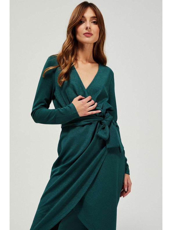 Moodo Petrolejaste zavihane obleke