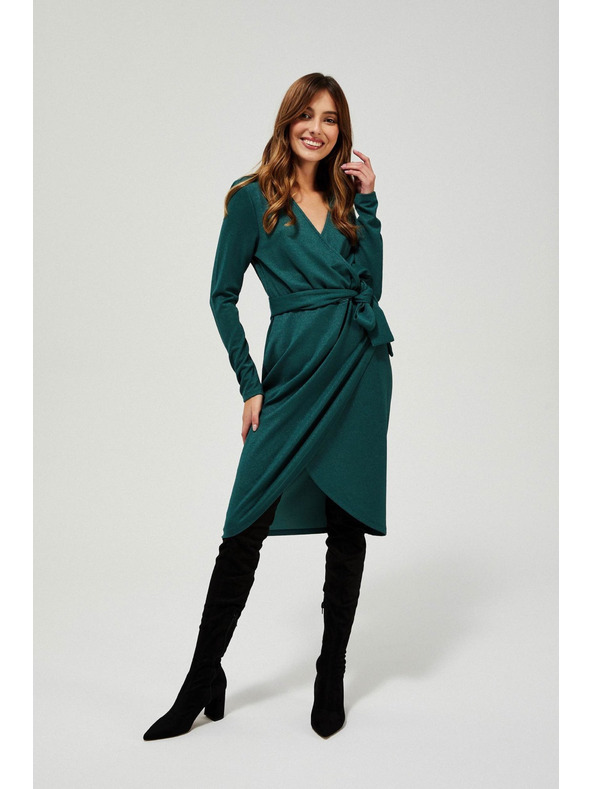 Moodo Petrolejaste zavihane obleke