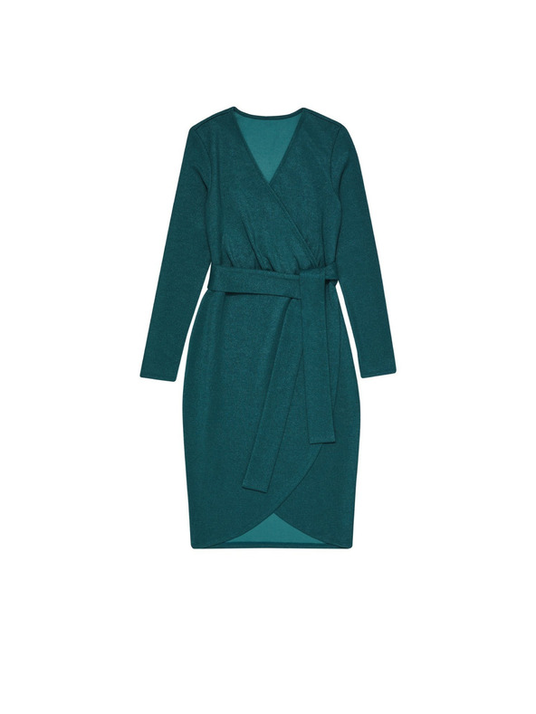 Moodo Petrolejaste zavihane obleke