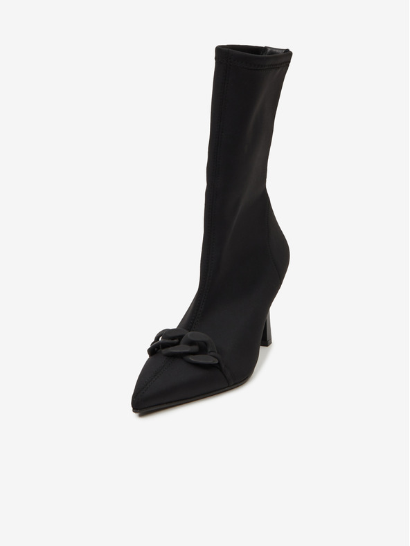 Ojju Črni ženski gležnjarji s peto OJJU