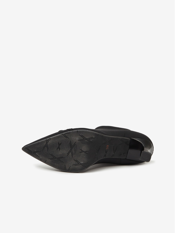 Ojju Črni ženski gležnjarji s peto OJJU