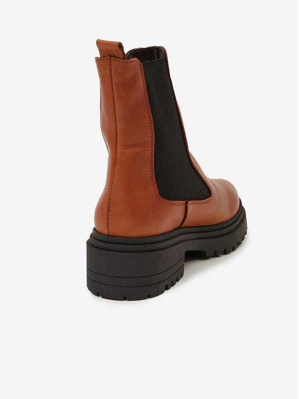 Ojju Rjavi ženski usnjeni gležnjarji OJJU