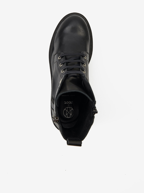 Ojju Črni ženski usnjeni gležnjarji OJJU