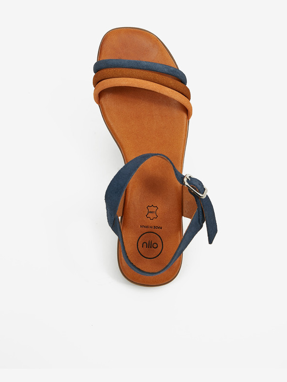 Ojju Temno modri ženski sandali iz semiša OJJU