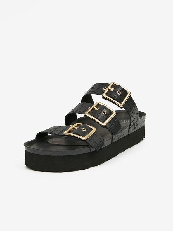 Ojju Črni copati na platformi OJJU