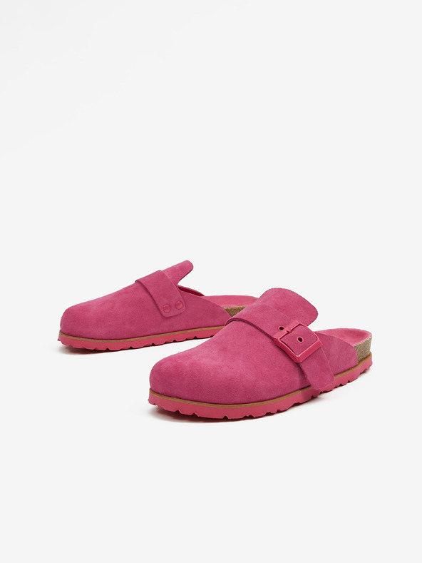 Ojju Temno roza ženski copati iz semiša OJJU