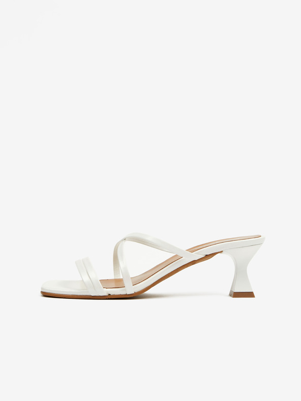 Ojju Beli ženski copati s peto OJJU