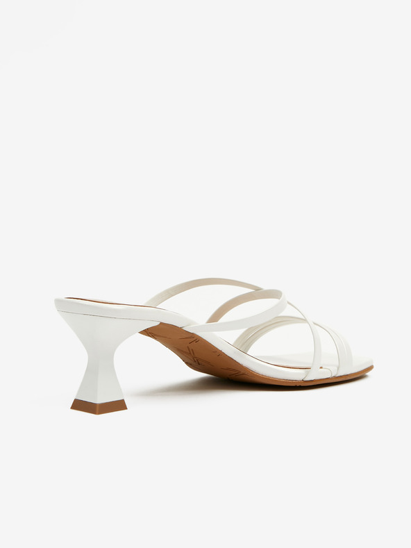 Ojju Beli ženski copati s peto OJJU