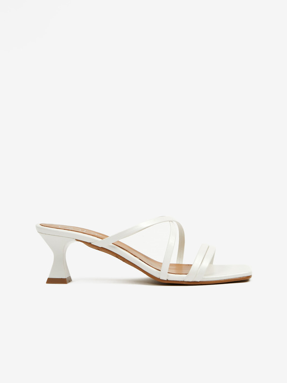 Ojju Beli ženski copati s peto OJJU