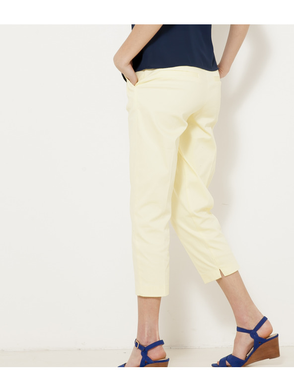 CAMAIEU Svetlo rumene skrajšane hlače