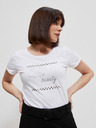 Moodo Bela ženska majica s potiskom Moodo