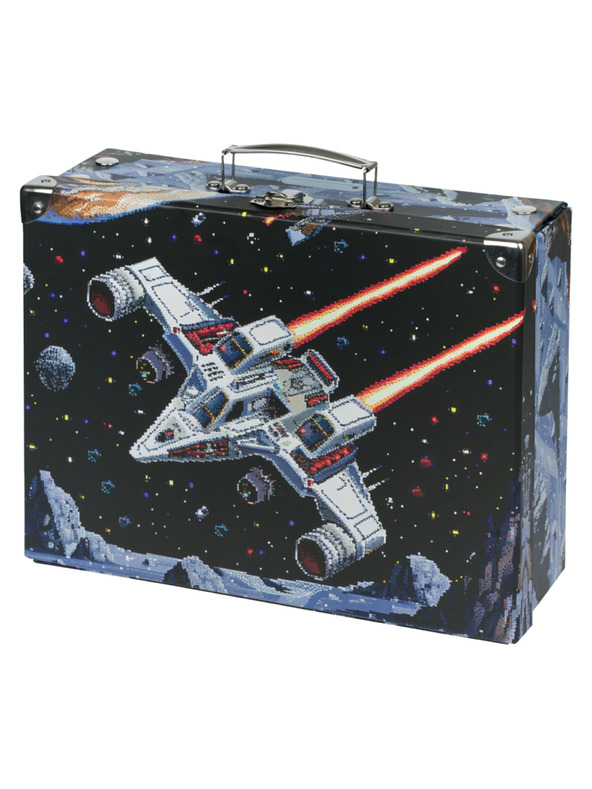 BAAGL  BAAGL Zložljiv šolski kovček Pixel Space z kovinskim okovjem