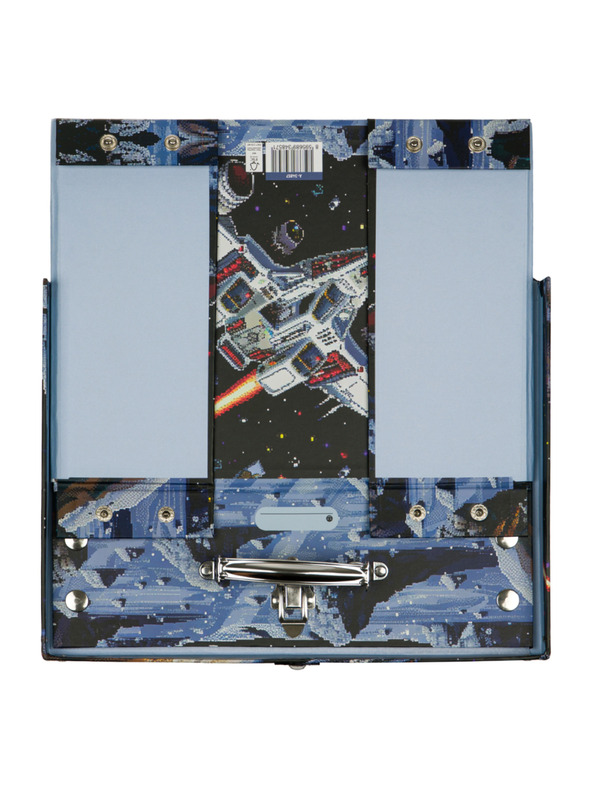 BAAGL  BAAGL Zložljiv šolski kovček Pixel Space z kovinskim okovjem