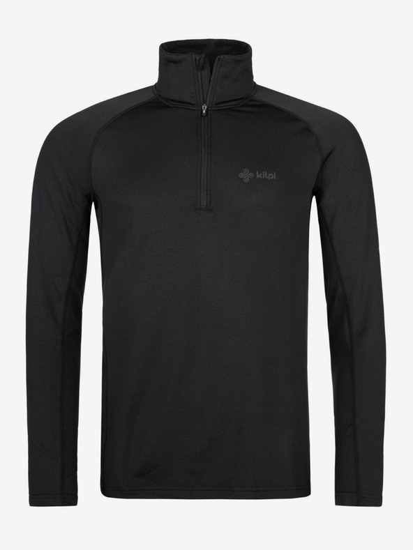 Kilpi Črna moška športna majica s pokončnim ovratnikom Kilpi WILLIE