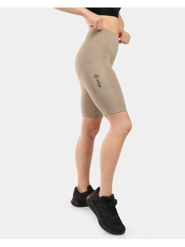 Kilpi Ženske kratke legice Kilpi ARTEMI-W z funkcijo OPTI-DRY Khaki