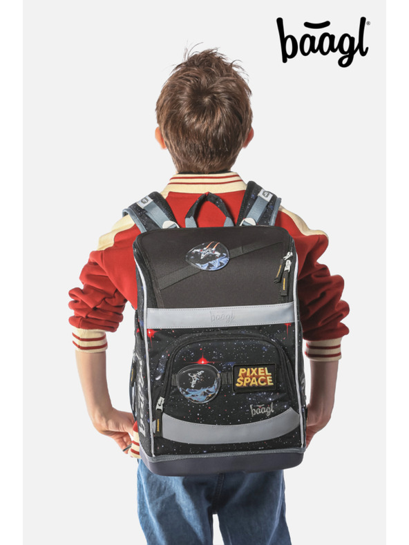 BAAGL  BAAGL Šolska torba Zippy plus Pixel Space