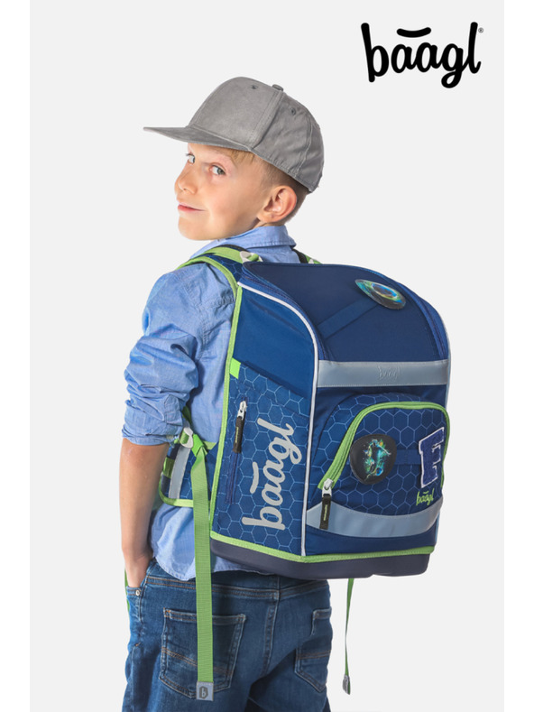 BAAGL  BAAGL SET 3 Zippy plus Nogometna žoga: šolska torba, peresnica, vrečka