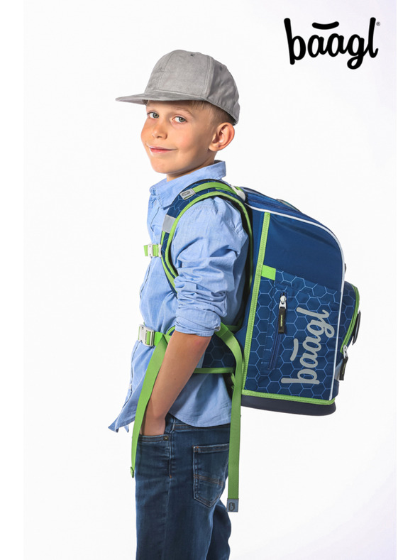 BAAGL  BAAGL SET 3 Zippy plus Nogometna žoga: šolska torba, peresnica, vrečka