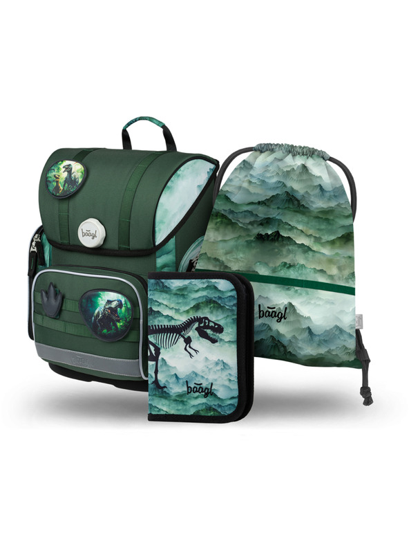 BAAGL  BAAGL SET 3 Ergo Dino: torba, peresnica, vrečka