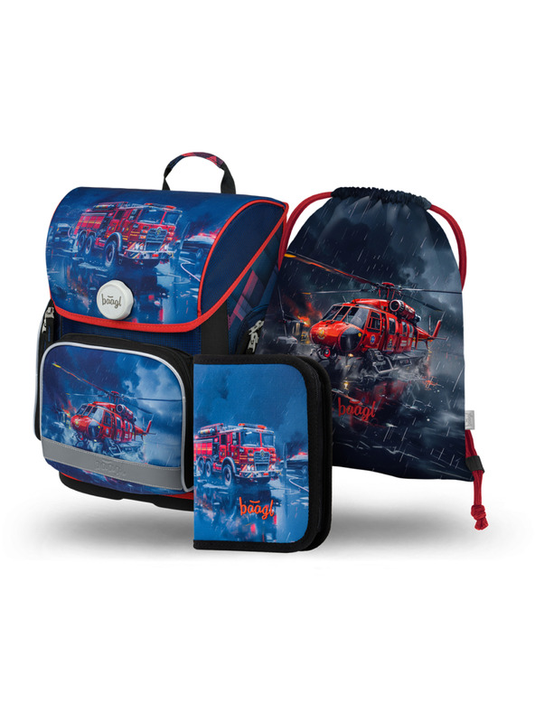 BAAGL  BAAGL SET 3 Ergo Reševalci: torba, peresnica, vrečka
