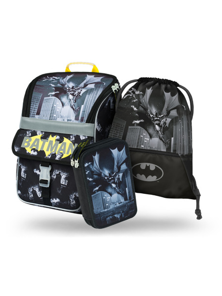 BAAGL  BAAGL 3 SET Zippy Batman Dark City: nahrbtnik, peresnica, vrečka