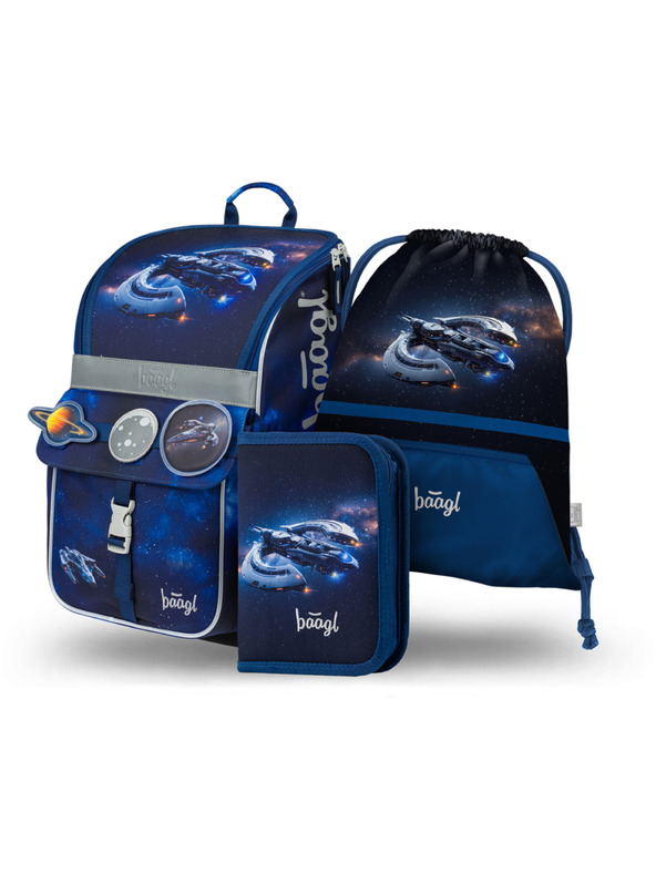 BAAGL  BAAGL SET 3 Zippy Vesoljska ladja: torba, peresnica, vrečka