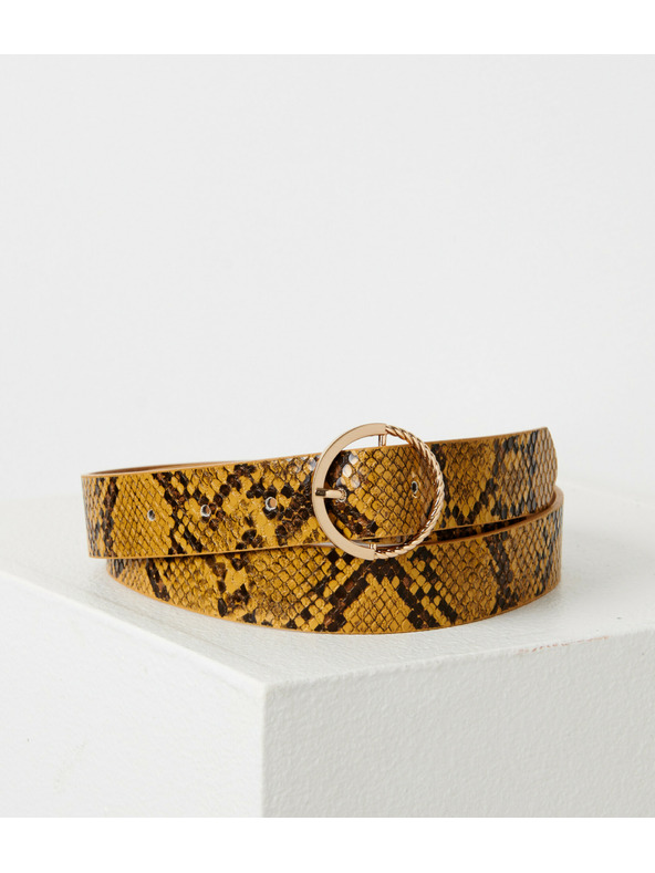 CAMAIEU Rjav pas s kačjim vzorcem CAMAIEU