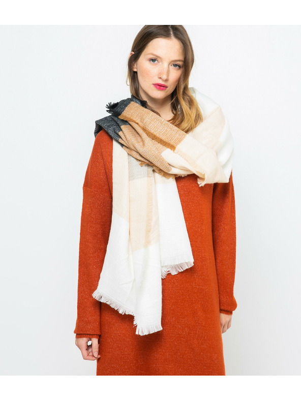 CAMAIEU Kremasta šal CAMAIEU