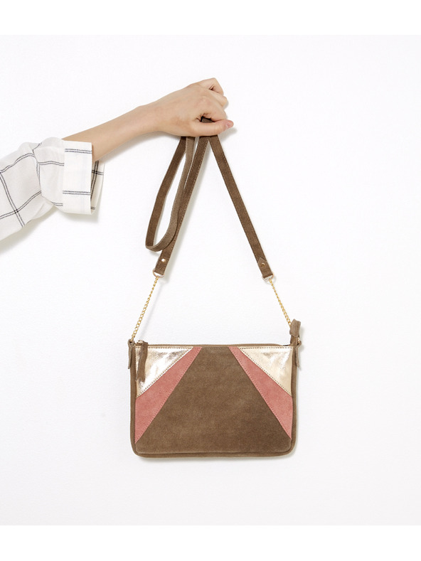 CAMAIEU Rjavo-rožnata torbica CAMAIEU