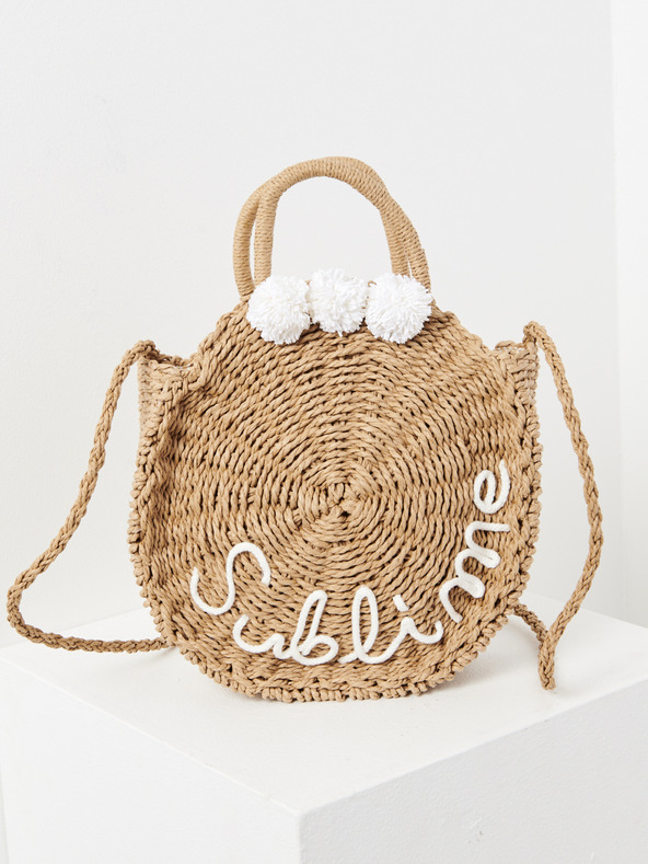 CAMAIEU Bež pletena torbica CAMAIEU