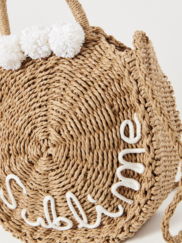 CAMAIEU Bež pletena torbica CAMAIEU