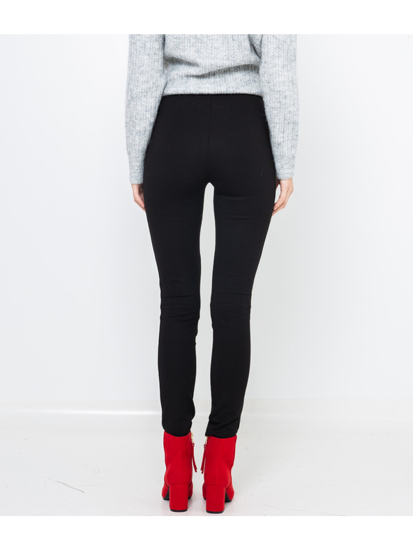 CAMAIEU Črne hlače z robom CAMAIEU