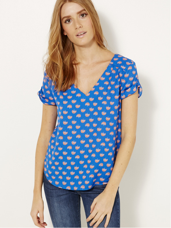 CAMAIEU Modra vzorčasta bluza CAMAIEU