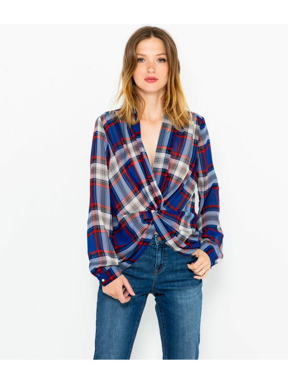 CAMAIEU Modro-rdeča srajca CAMAIEU