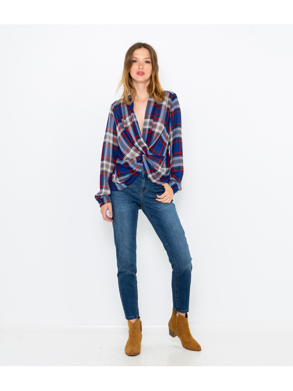 CAMAIEU Modro-rdeča srajca CAMAIEU