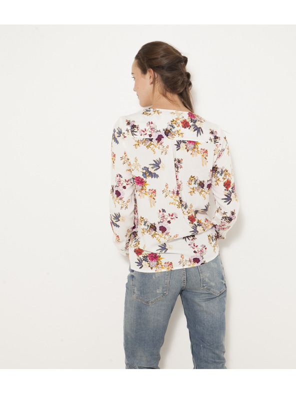 CAMAIEU Bela srajca z vzorcem CAMAIEU