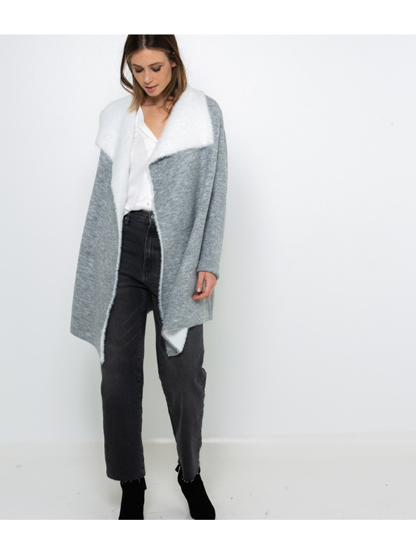 CAMAIEU Modro-bel kardigan CAMAIEU