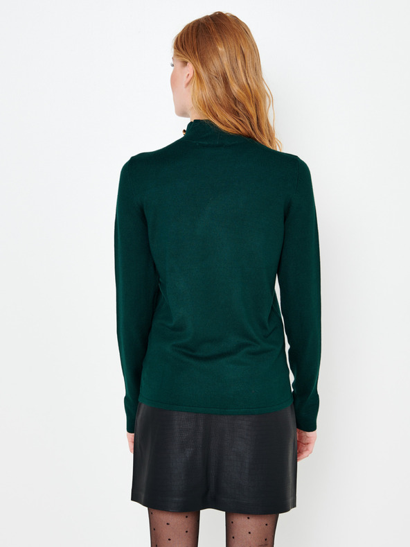 CAMAIEU Temno zelen pulover