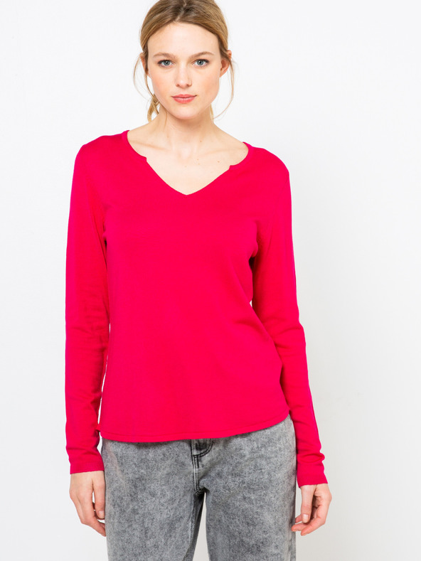 CAMAIEU Rožnat pulover CAMAIEU