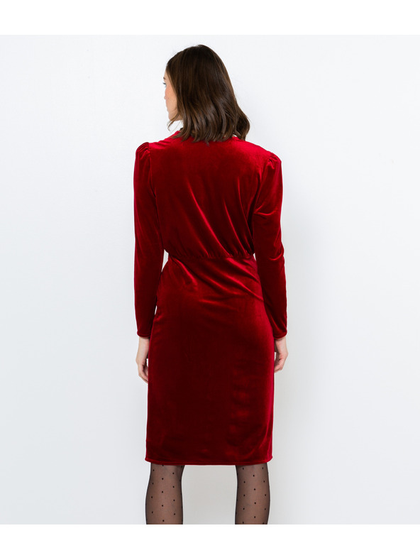 CAMAIEU Rdeče žametne obleke CAMAIEU