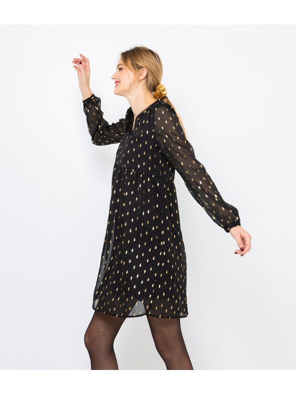 CAMAIEU Črne mrežaste obleke CAMAIEU