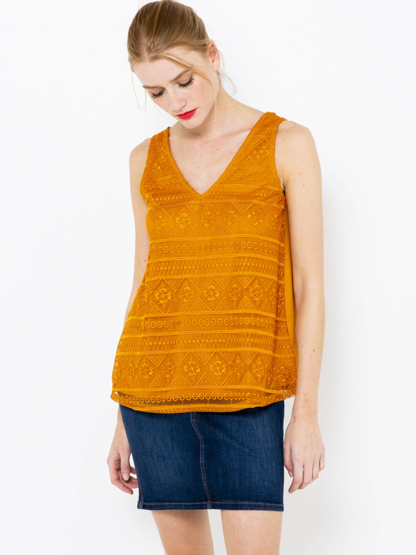 CAMAIEU Oranžna majica CAMAIEU