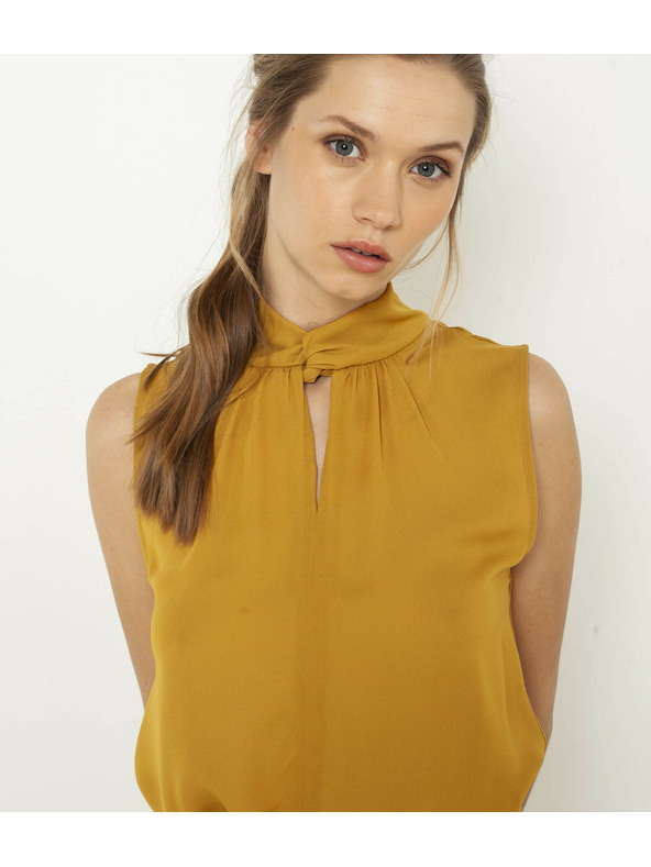 CAMAIEU Oranžna bluza
